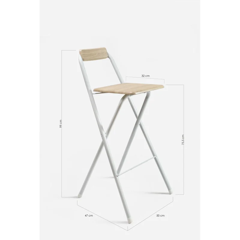 Taburete Alto Plegable Cuadrado - Lur