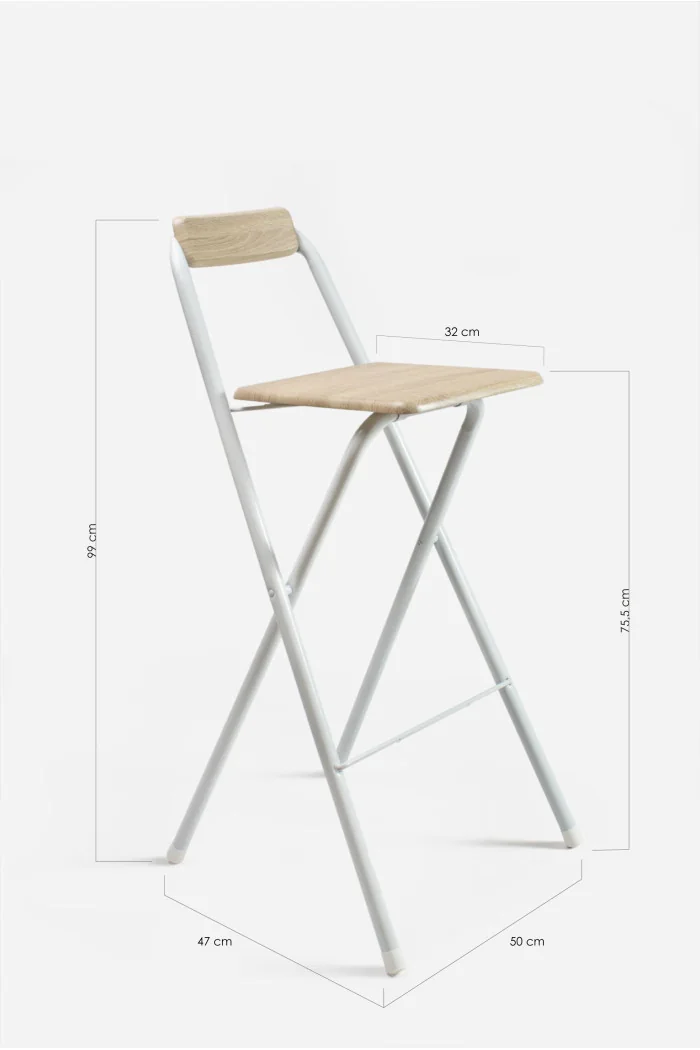 Taburete Alto Plegable Cuadrado - Lur