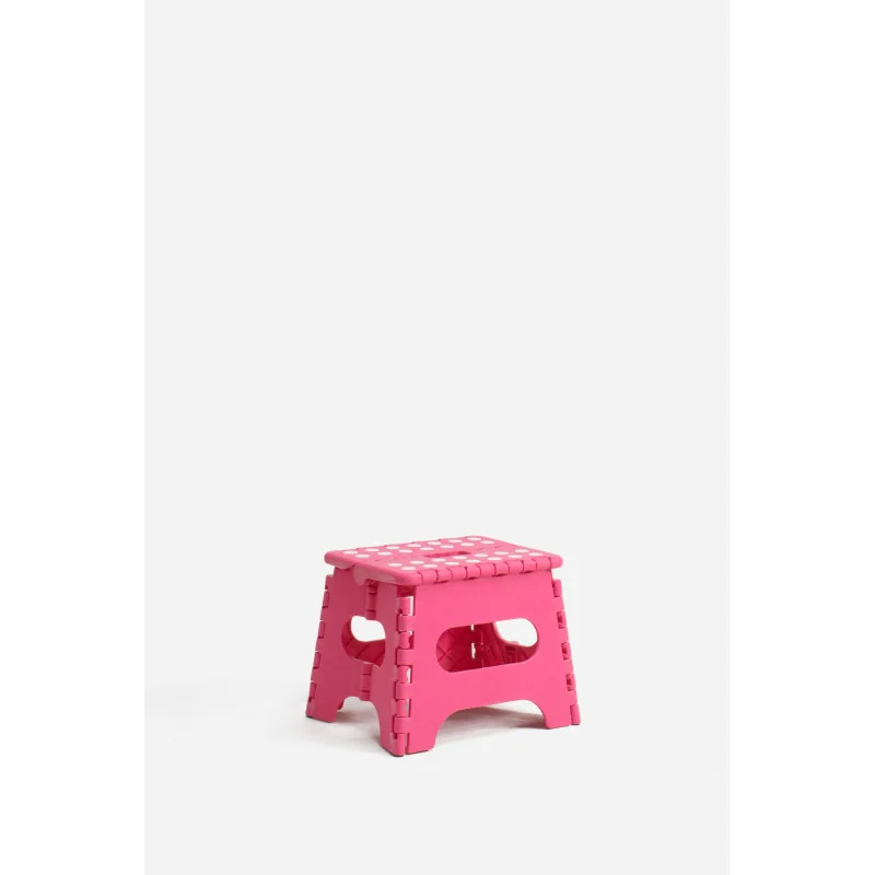 Taburete Plegable de PP Antideslizante 24x19x18 cm | Fucsia