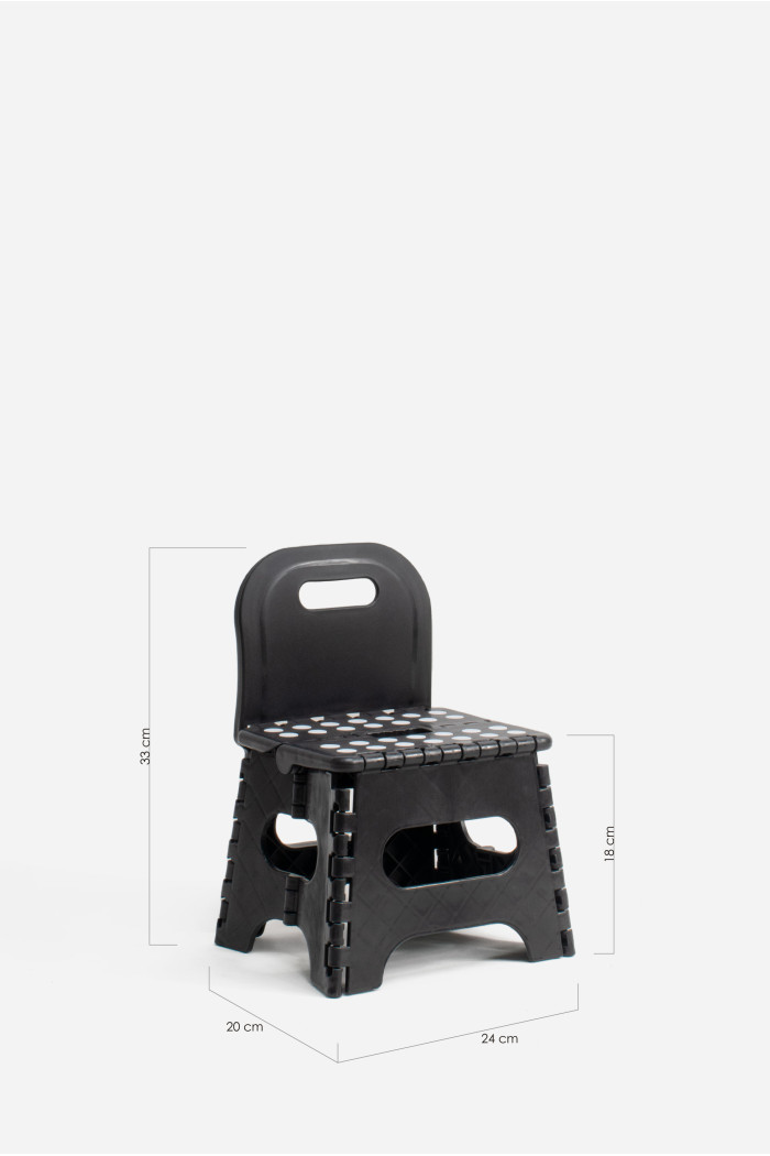TABURETE PVC PLEGABLE CON RESPALDO