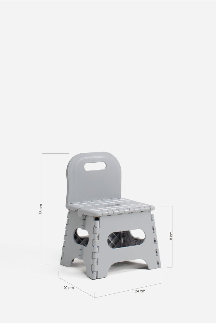 TABURETE PVC PLEGABLE CON RESPALDO