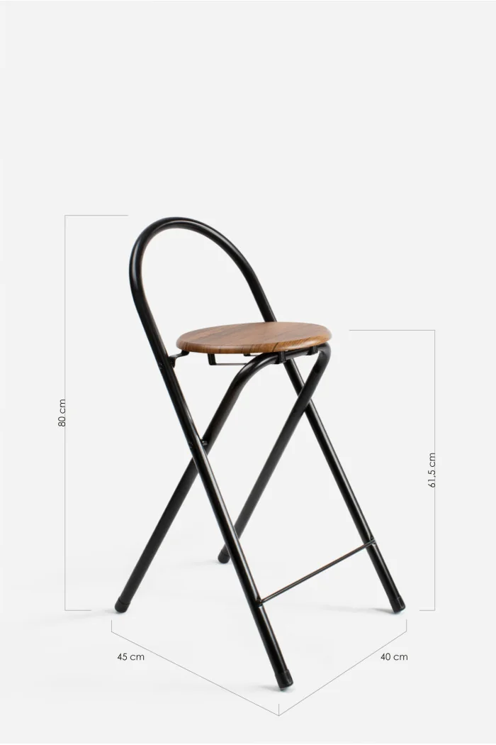 Taburete Plegable con Respaldo Darek