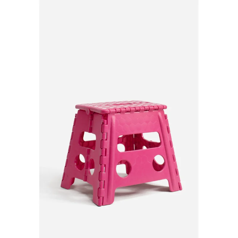 Taburete Plegable de PP Antideslizante 37x30x32 cm | Fucsia