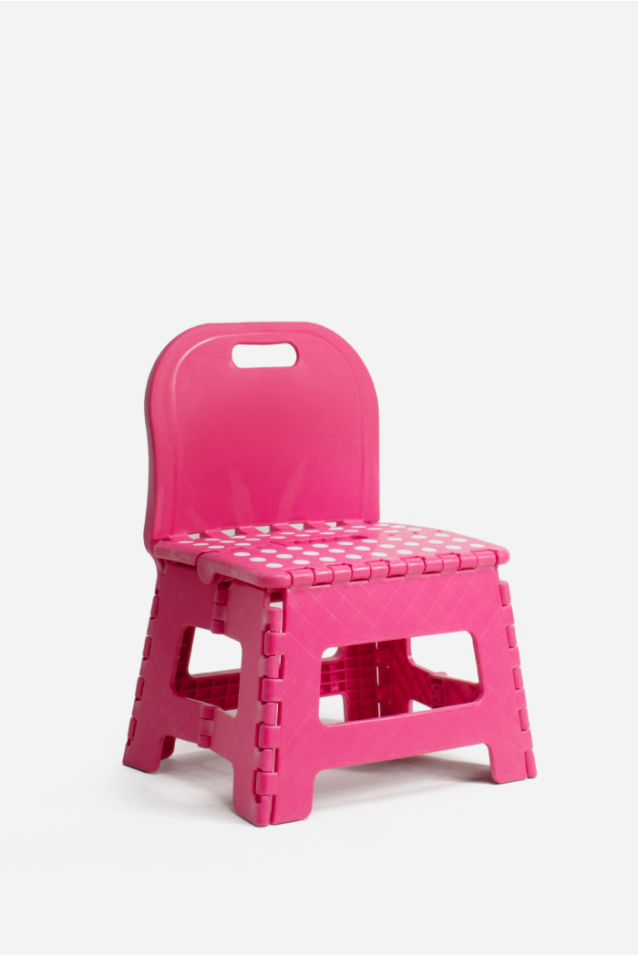 TABURETE PVC PLEGABLE CON RESPALDO