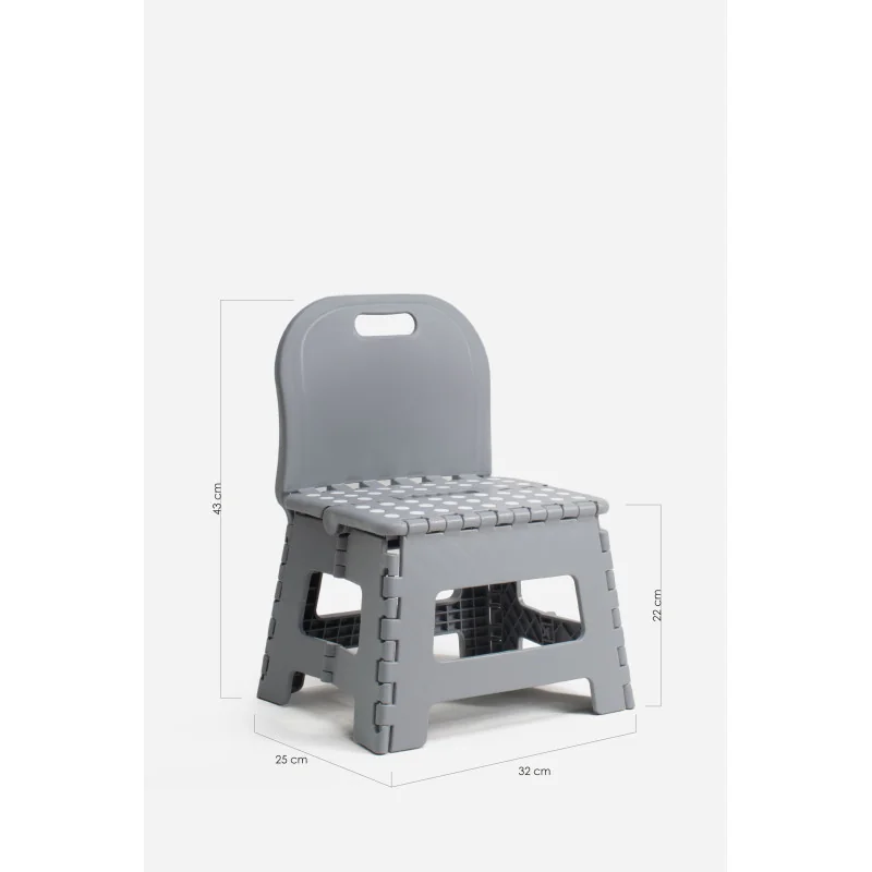 TABURETE PVC PLEGABLE CON RESPALDO