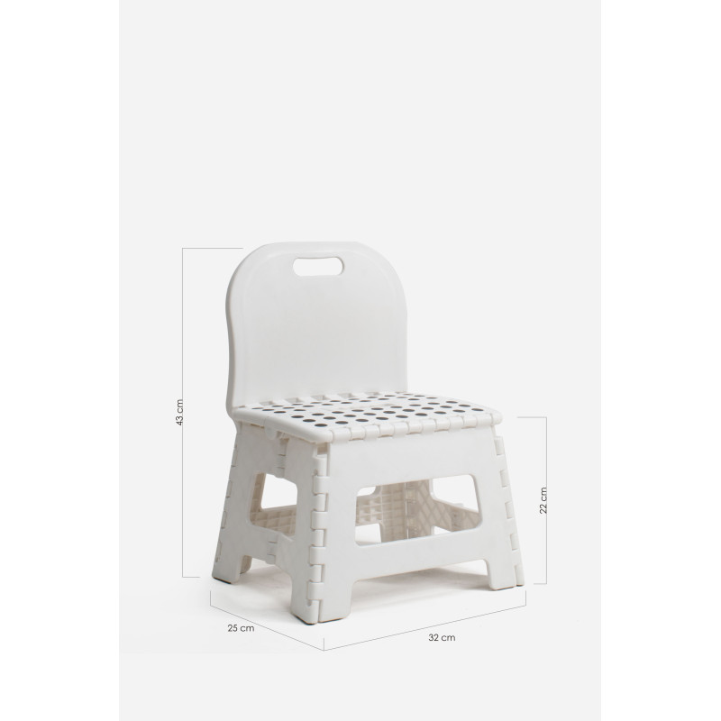 TABURETE PVC PLEGABLE CON RESPALDO