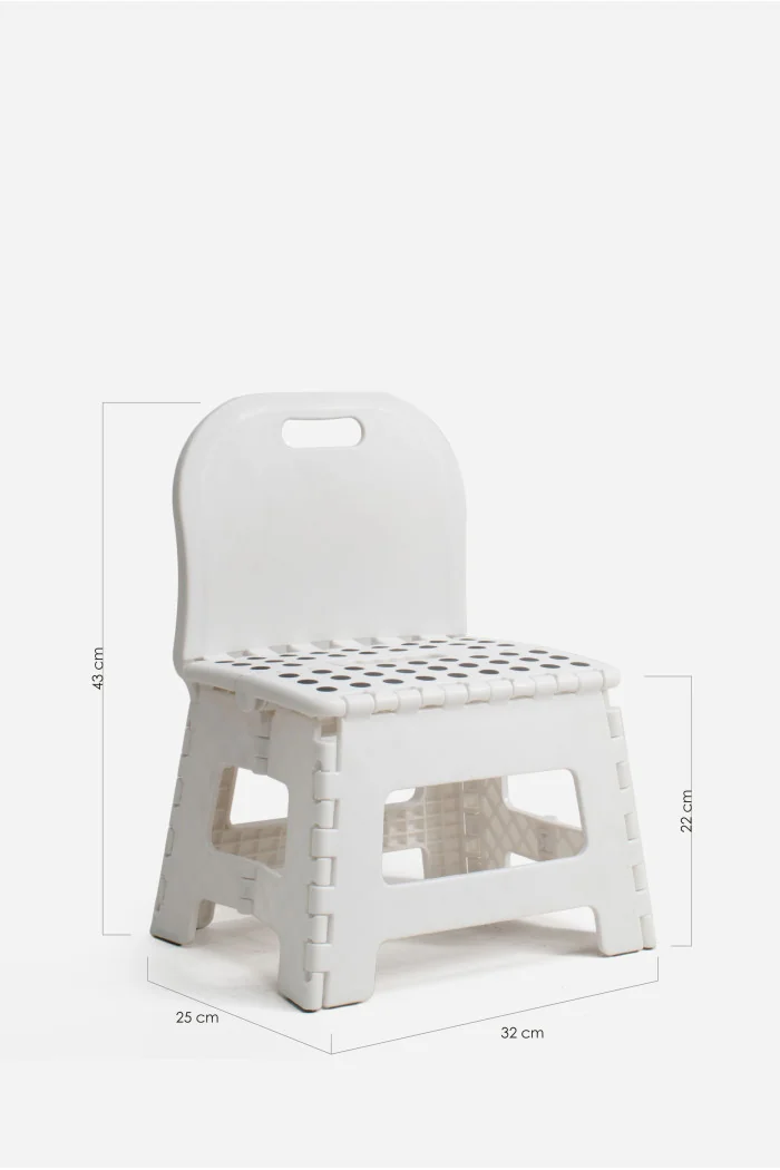 TABURETE PVC PLEGABLE CON RESPALDO