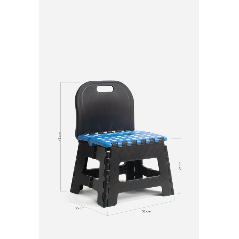 TABURETE PVC PLEGABLE CON RESPALDO
