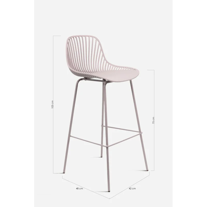 Taburete de Cocina Alto de Polipropileno - Elif