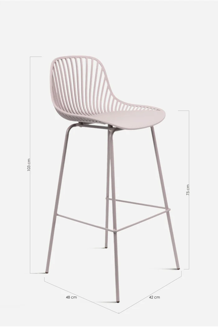 Taburete de Cocina Alto de Polipropileno - Elif