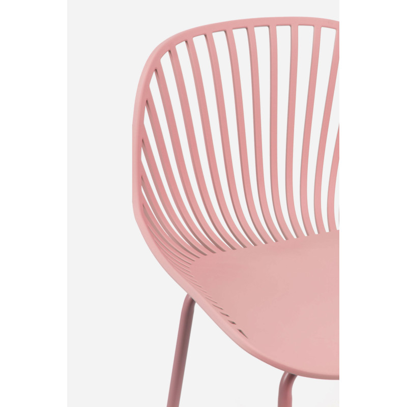Taburete de cocina alto de polipropileno con respaldo