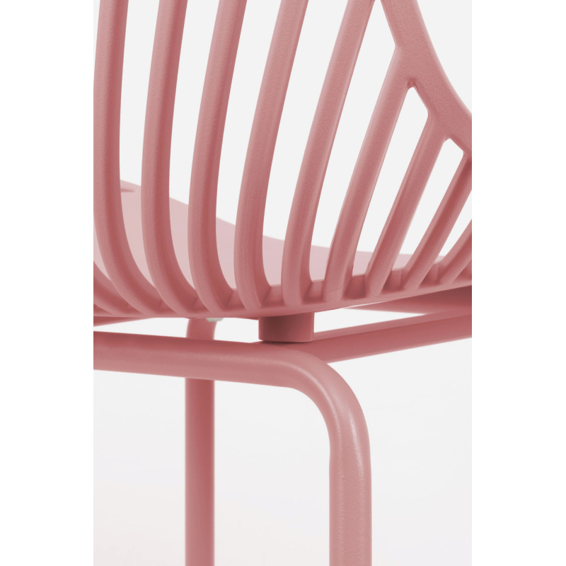 Taburete de cocina alto de polipropileno con respaldo