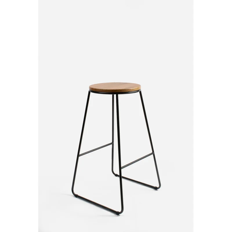 Taburete Alto Industrial Madera y Metal - Arlo
