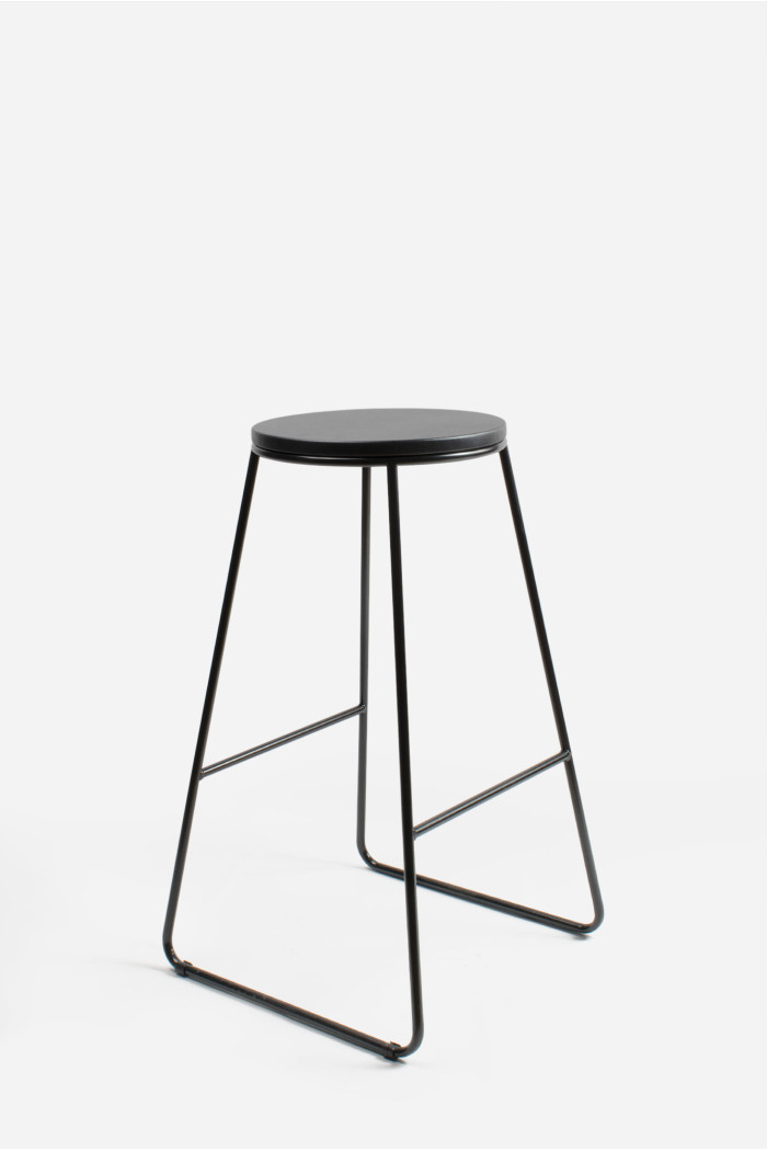 Taburete Alto Industrial Madera y Metal - Arlo