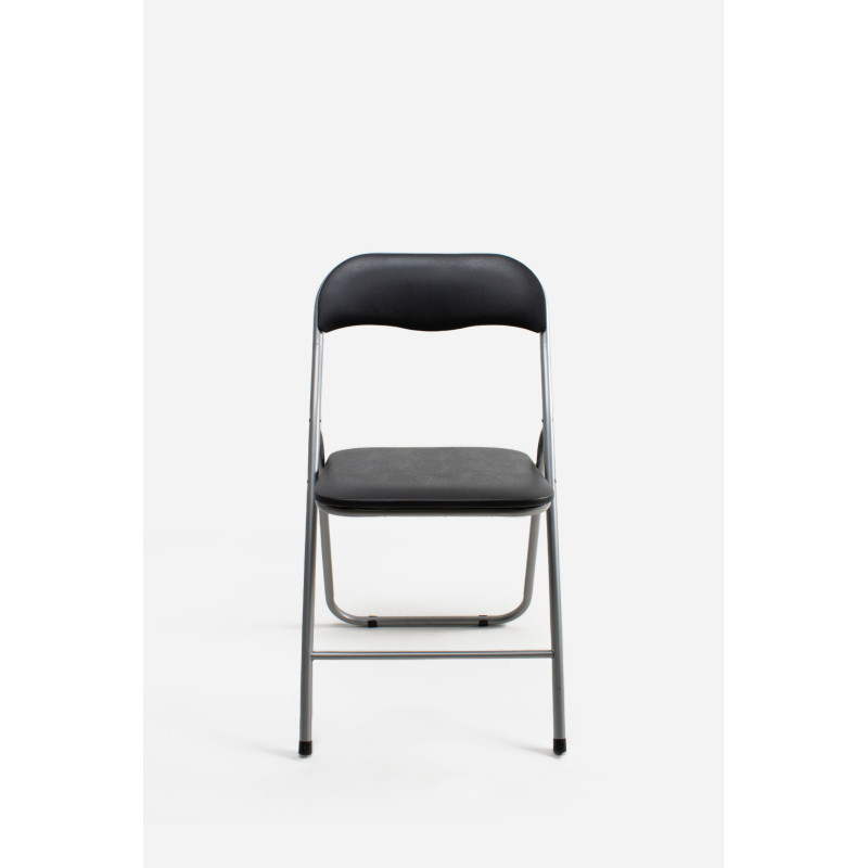 Silla de Metal Plegable Acolchada - 44 x 46 x 79 cm