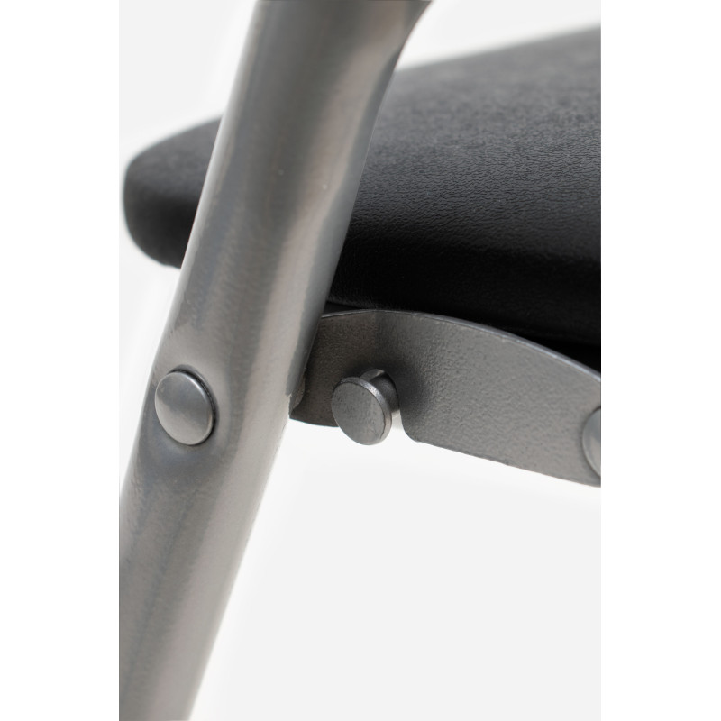 Silla de Metal Plegable Acolchada - 44 x 46 x 79 cm