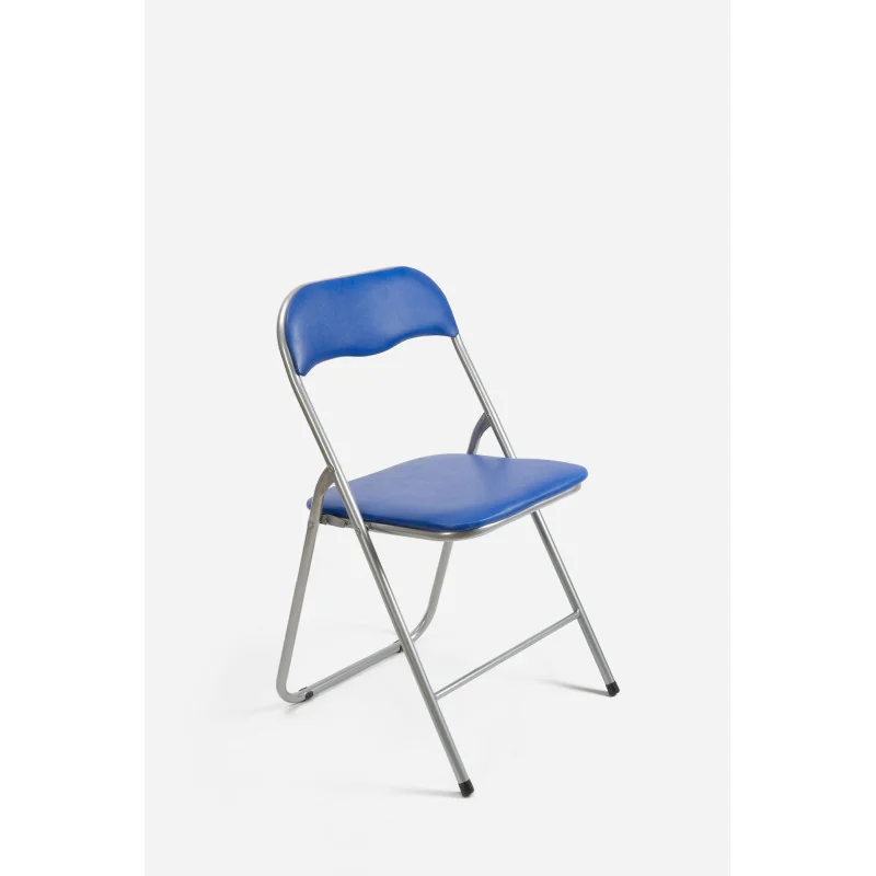 Silla de Metal Plegable Acolchada - 44 x 46 x 79 cm