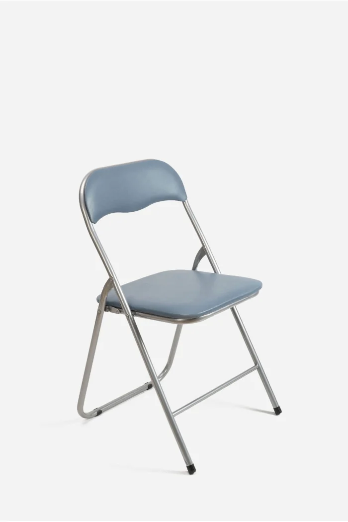 Silla de Metal Plegable Acolchada - 44 x 46 x 79 cm