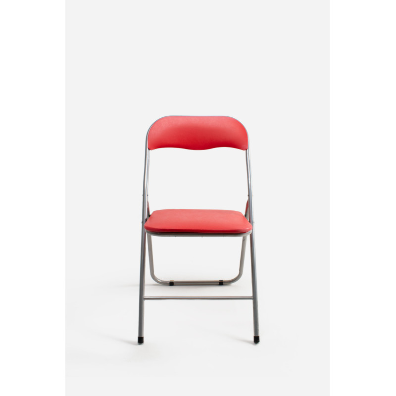 Silla de Metal Plegable Acolchada - 44 x 46 x 79 cm