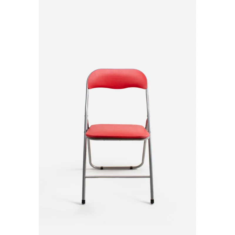Silla de Metal Plegable Acolchada - 44 x 46 x 79 cm