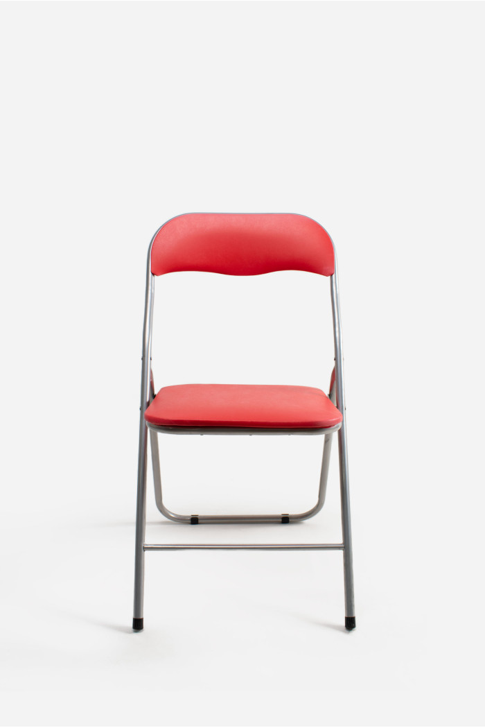Silla de Metal Plegable Acolchada - 44 x 46 x 79 cm