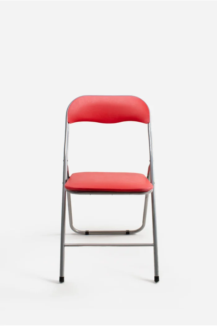 Silla de Metal Plegable Acolchada - 44 x 46 x 79 cm