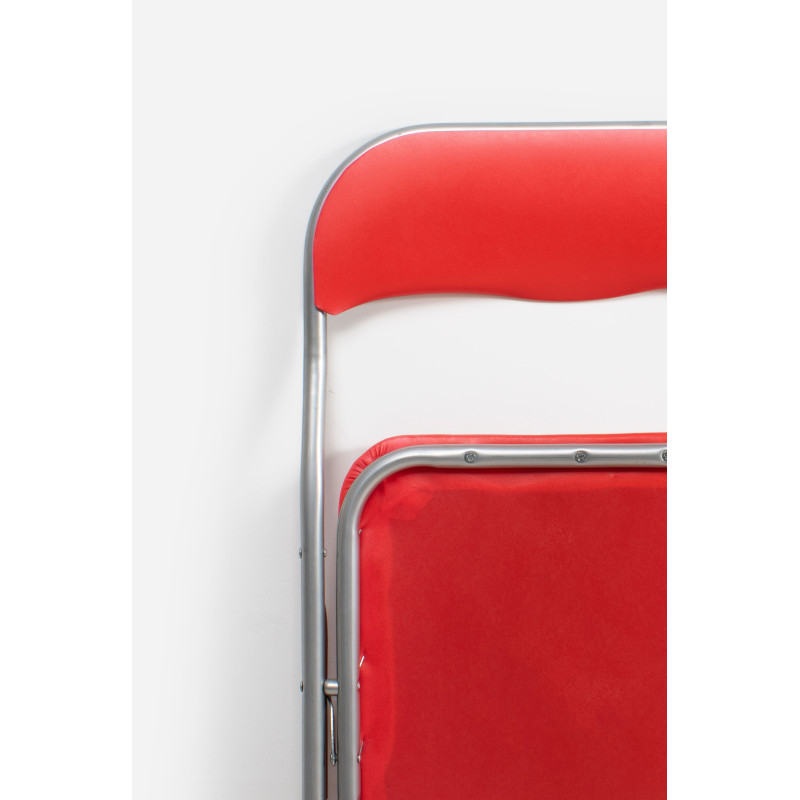 Silla de Metal Plegable Acolchada - 44 x 46 x 79 cm