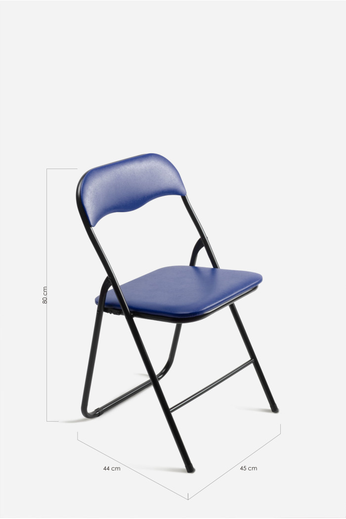 Silla de Metal Plegable Acolchada - 44 x 46 x 79 cm