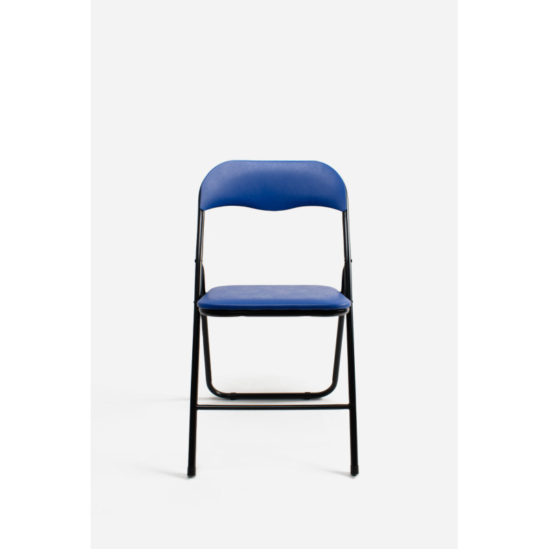 Silla de Metal Plegable Acolchada - 44 x 46 x 79 cm
