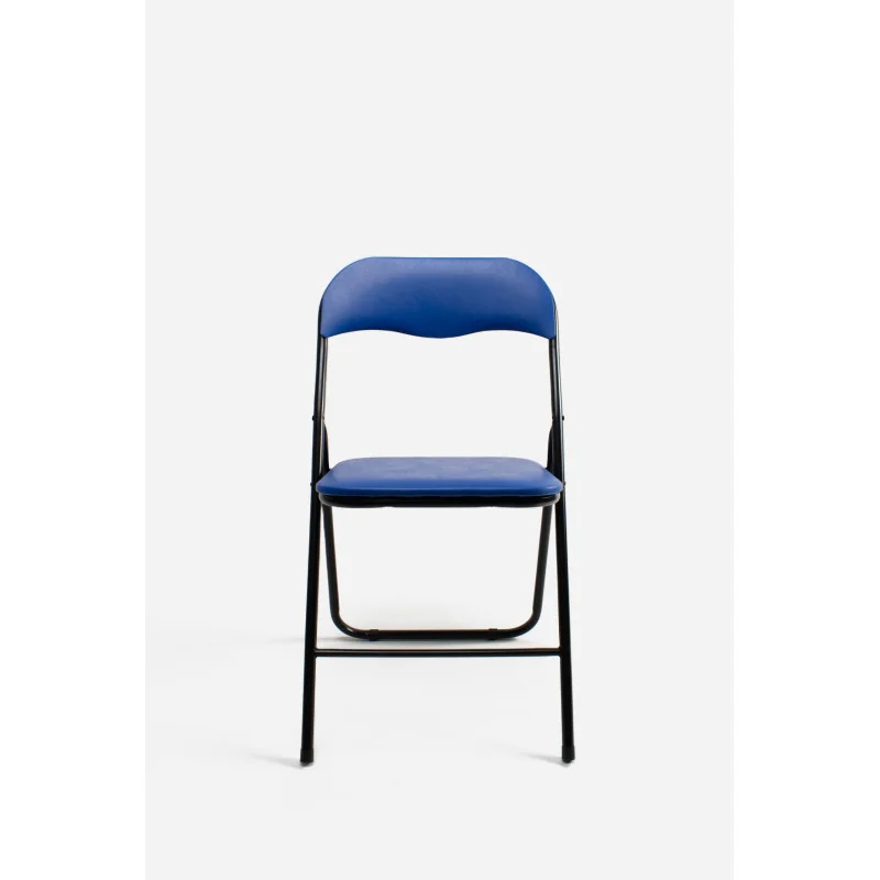 Silla de Metal Plegable Acolchada - 44 x 46 x 79 cm