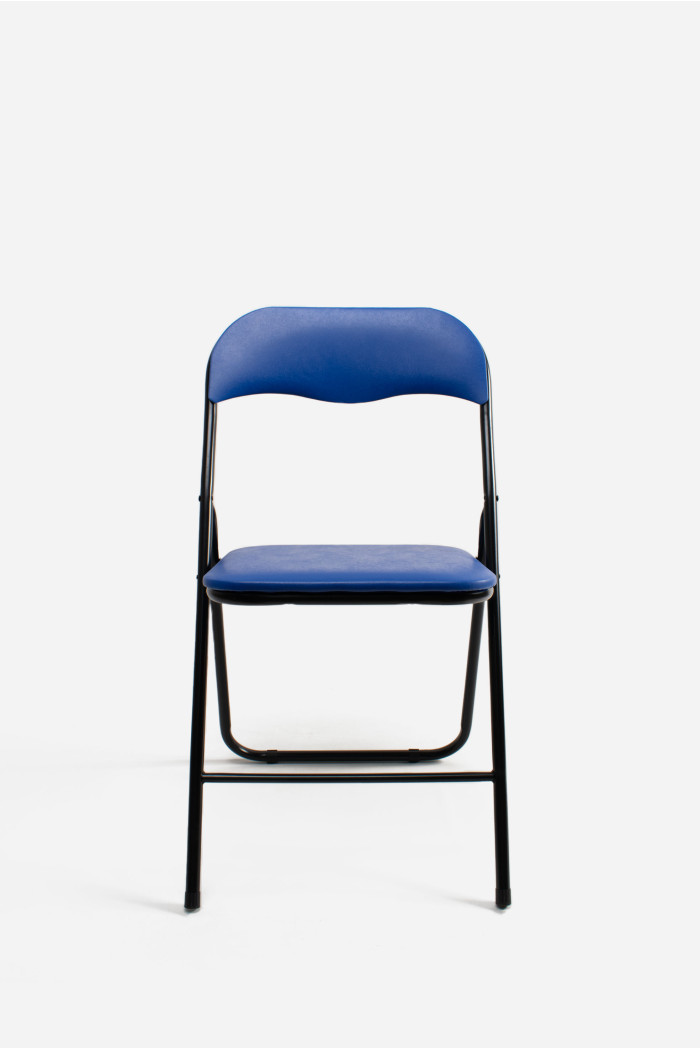 Silla de Metal Plegable Acolchada - 44 x 46 x 79 cm