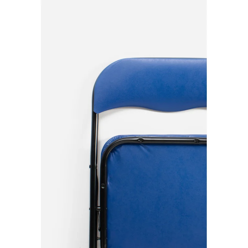 Silla de Metal Plegable Acolchada - 44 x 46 x 79 cm