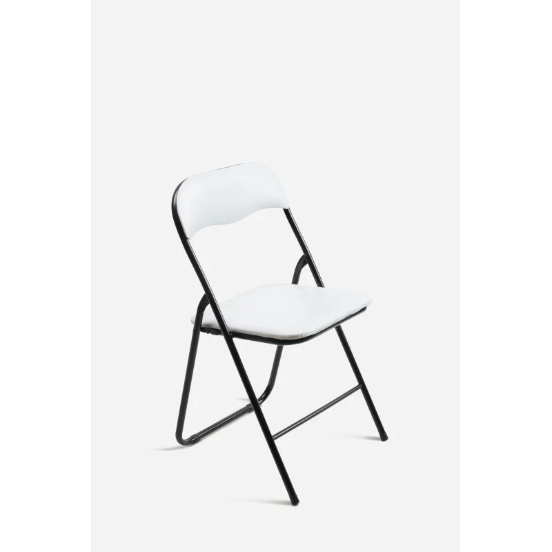 Silla de Metal Plegable Acolchada - 44 x 46 x 79 cm