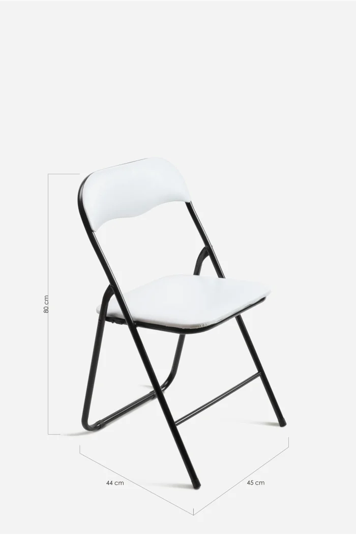 Silla de Metal Plegable Acolchada - 44 x 46 x 79 cm