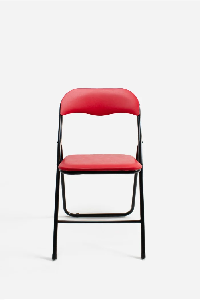 Silla de Metal Plegable Acolchada - 44 x 46 x 79 cm
