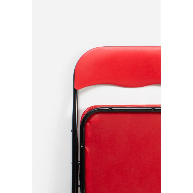 Silla de Metal Plegable Acolchada - 44 x 46 x 79 cm