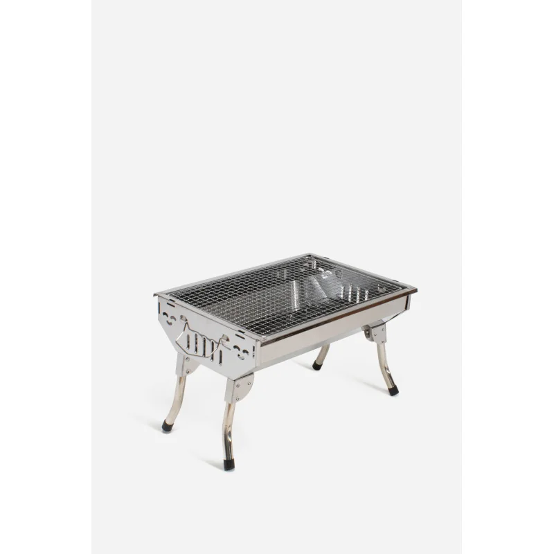 Pack de Cámping - Conjunto de Pícnic Plegable, Barbacoa de Sobremesa y Set de Utensilios Premium