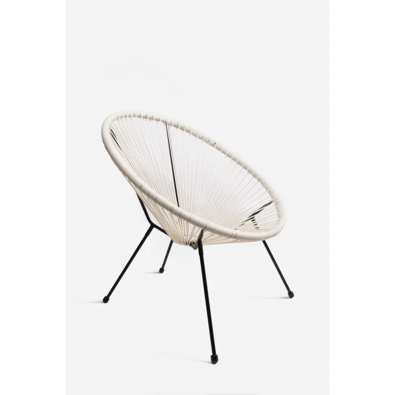 Silla modelo Acapulco de acero y ratán