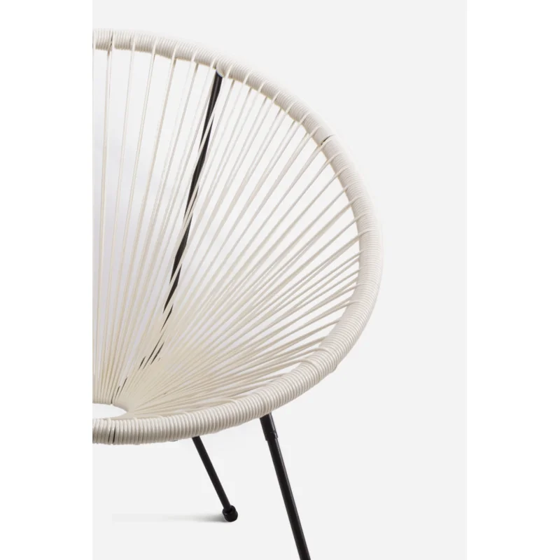 Silla modelo Acapulco de acero y ratán