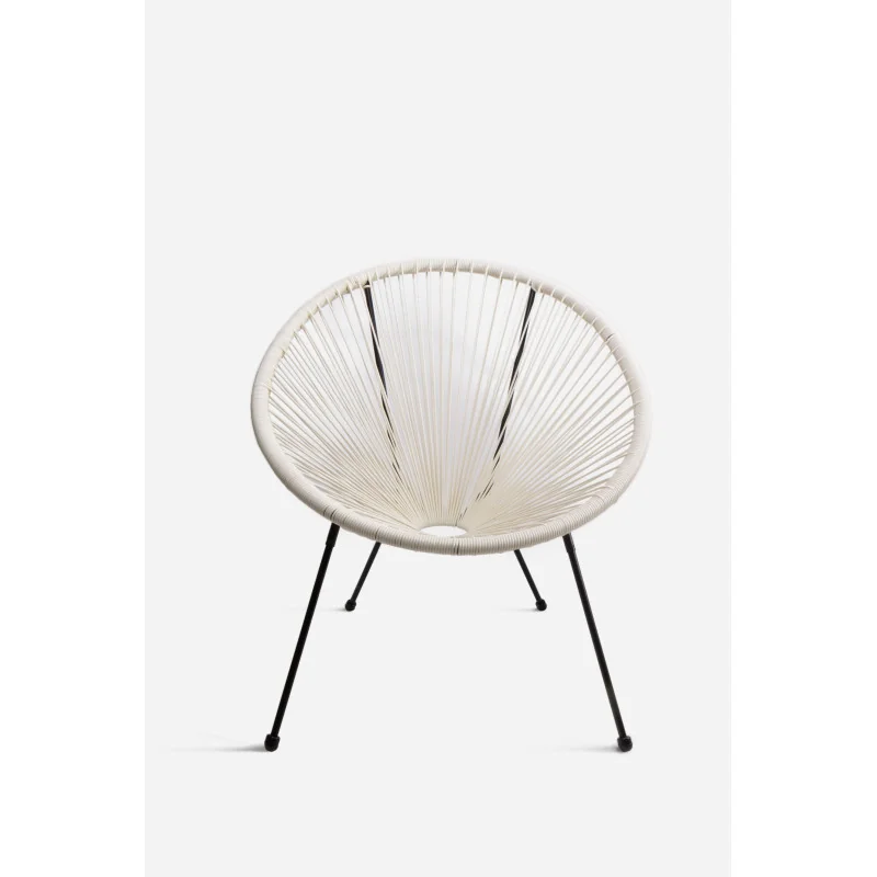 Silla modelo Acapulco de acero y ratán