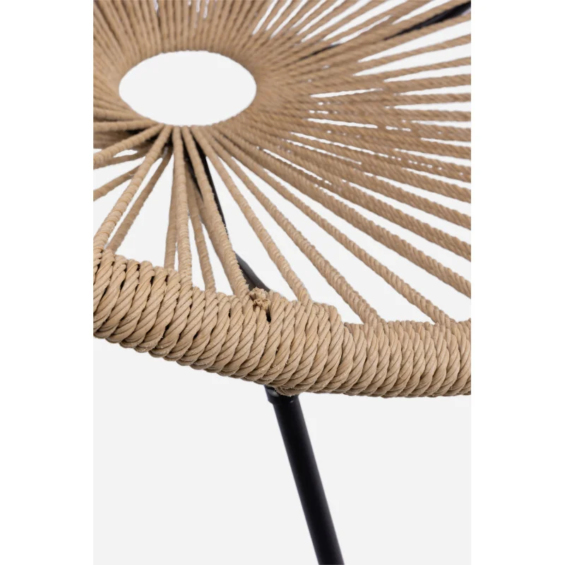 Silla modelo Acapulco de acero y ratán