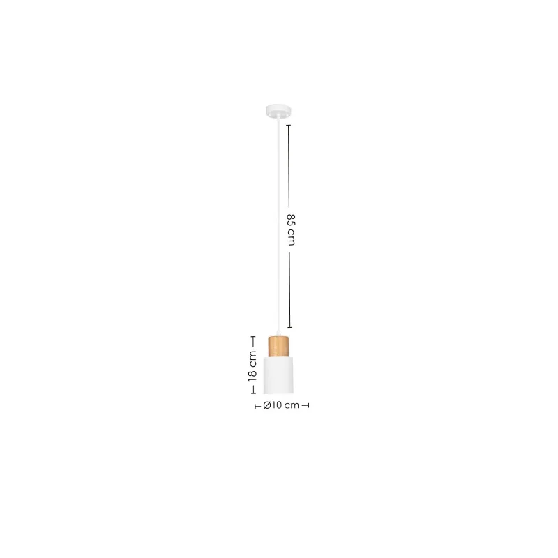 Lámpara de Techo en Aluminio y Madera - Golda