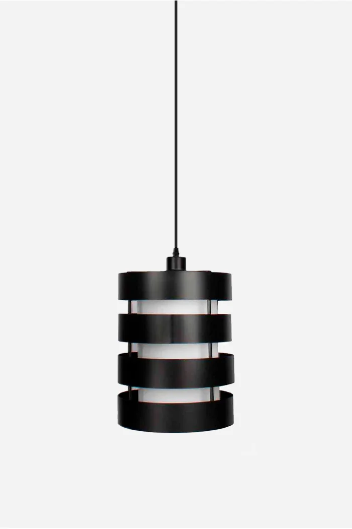 Lámpara de techo en metal negro