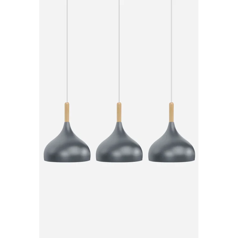 Lámpara de Techo en Aluminio y Madera - Orit