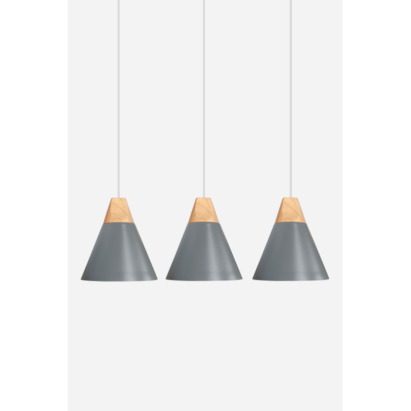 Lámpara de Techo en Aluminio y Madera - Levi