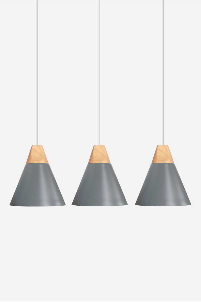 Lámpara de Techo en Aluminio y Madera - Levi