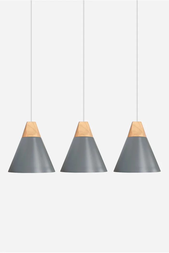 Lámpara de Techo en Aluminio y Madera - Levi