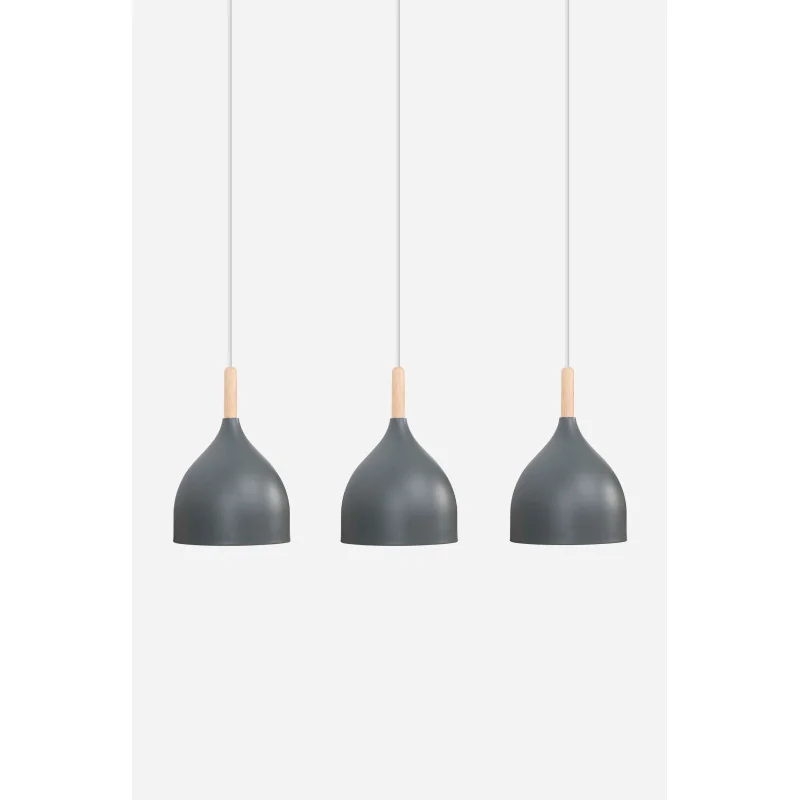 Lámpara de Techo en Aluminio y Madera - Vasti