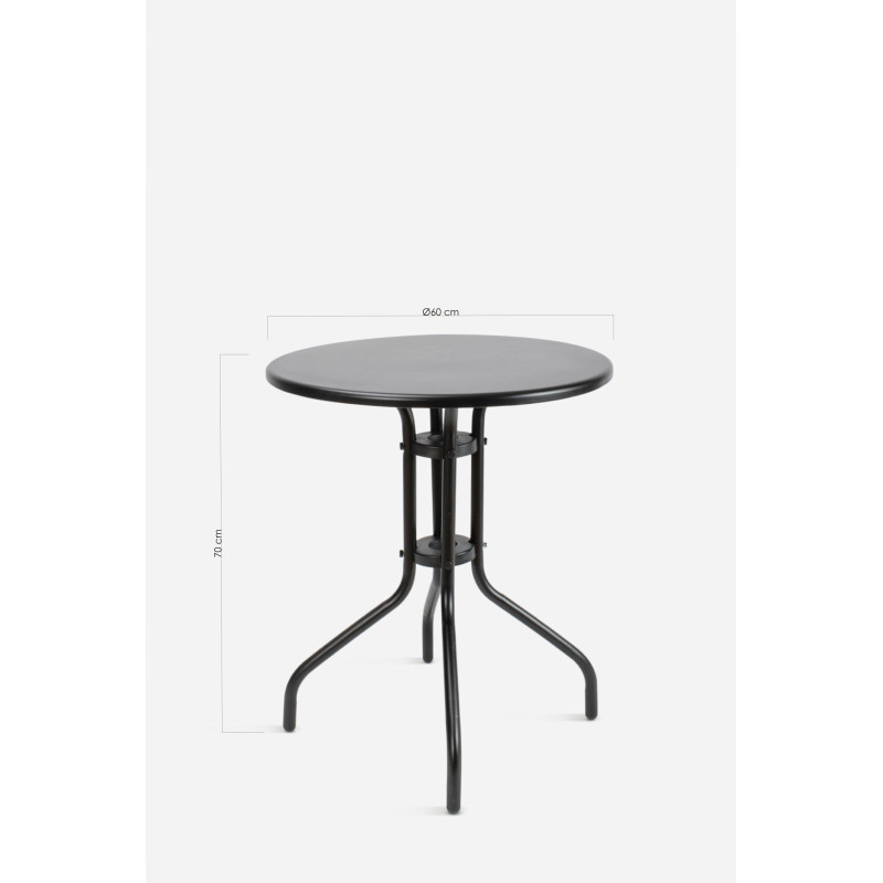 Mesa Redonda de Metal para Jardín Ø60 cm - 3 Colores