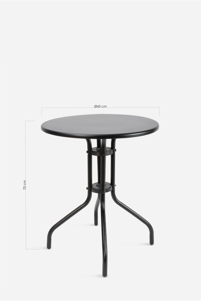 Mesa Redonda de Metal para Jardín Ø60 cm - 3 Colores